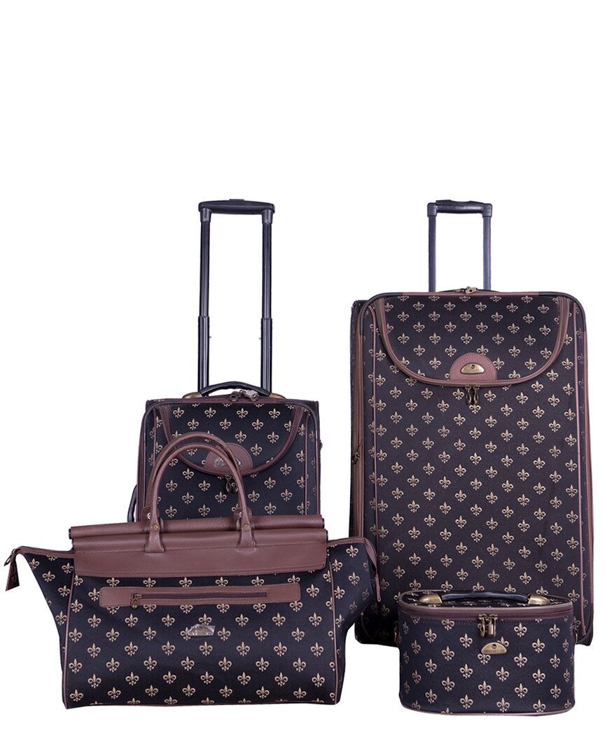 Shop American Flyer Fleur De Lis 4pc Luggage Set