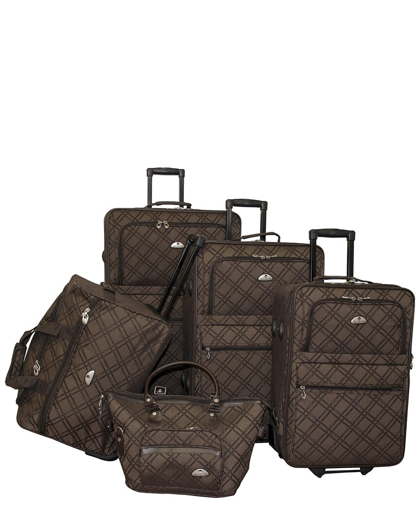 American Flyer Pemberly Buckles 5pc Luggage Set