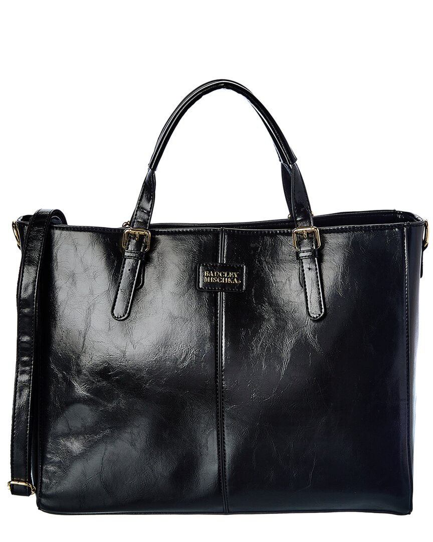 Badgley Mischka Julia Faux Leather Tote In Black