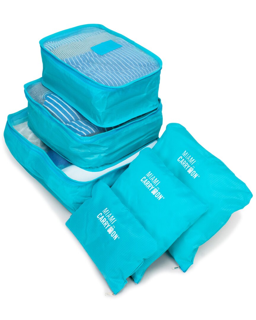 Miami Carryon Neon 12-piece Packing Cubes In Blue