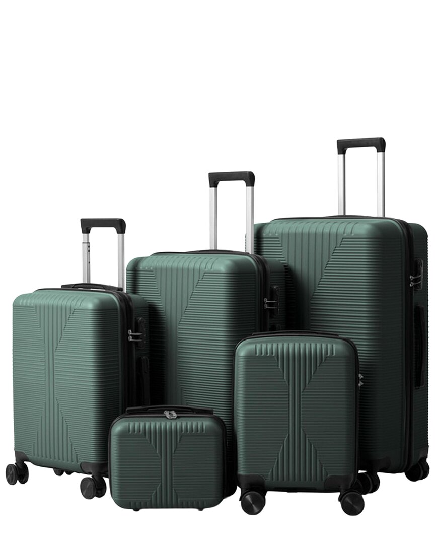 Inq Products 5pc Trolley Case Set With Non-tsa Customs Lock