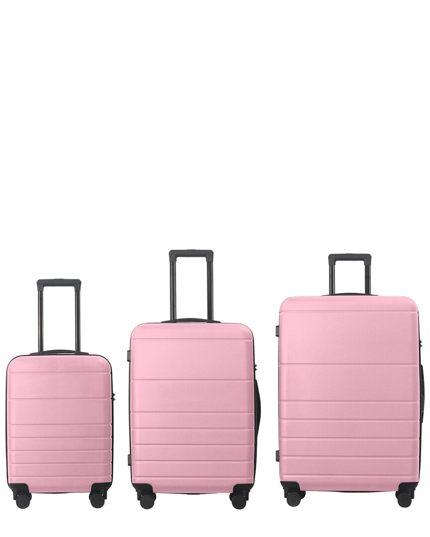 4 Supply 5 Supply 3pc Hardshell Lightweight Luggage Set With Spinner Wheels & Tsa Lock