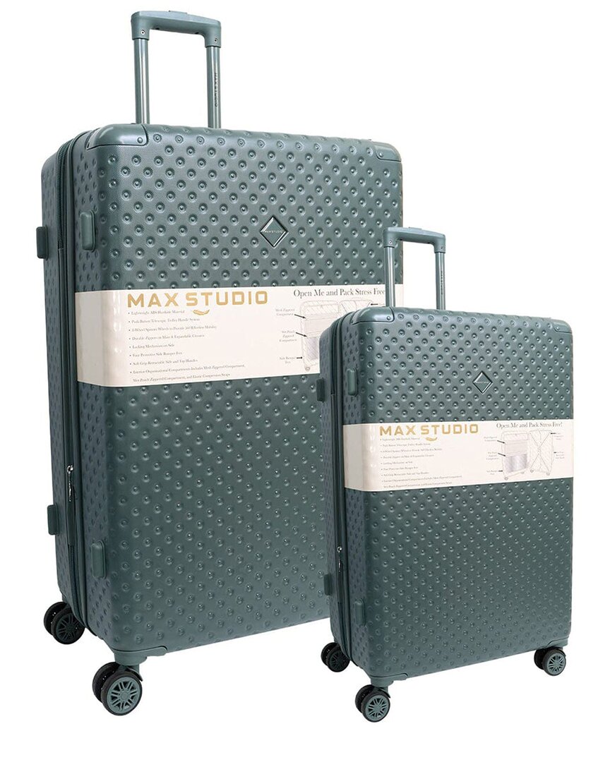 Max Studio Tonal Tufted Abs 2pc Hard-sided Luggage Set In Multi