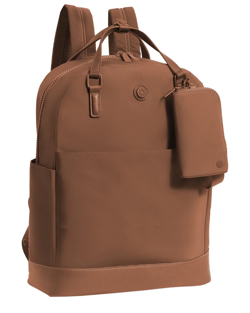 Max Studio The Della 18in Twill Nylon Workbook Travel Backpack