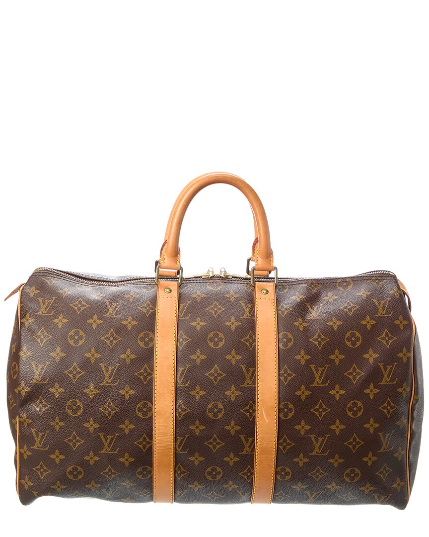 Pre-owned Louis Vuitton Brown Monogram Canvas Keepall 45 (authentic Pre-loved)