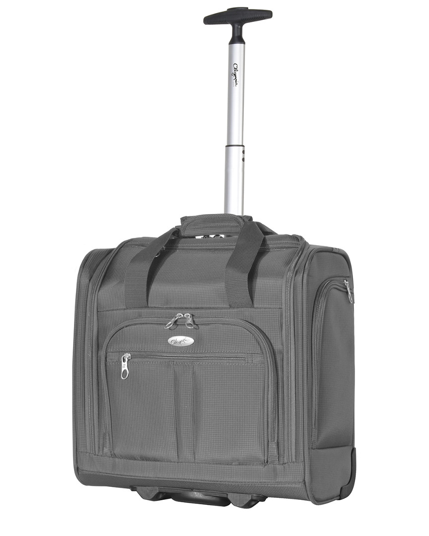 Olympia Usa Lansing Under The Seat Wheeled Tote Carry-on In Grey