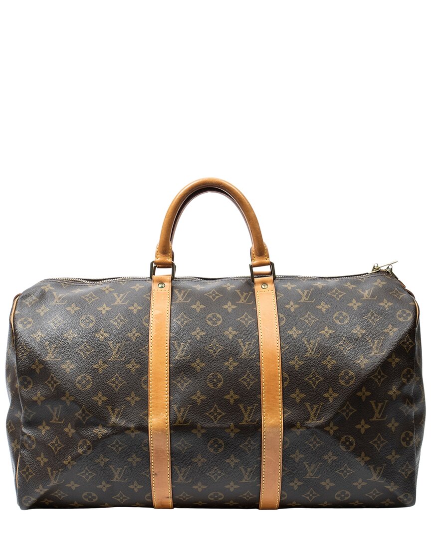 Pre-owned Louis Vuitton Brown Monogram Canvas Keepall 50 (authentic Pre-loved)