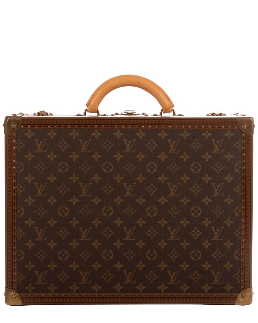 Pre-owned Louis Vuitton Brown Monogram Attached Case Trunk (authentic Pre-loved)