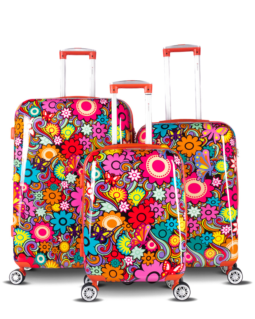 Gabbiano Retro Floral 3 Pc Luggage Set eBay