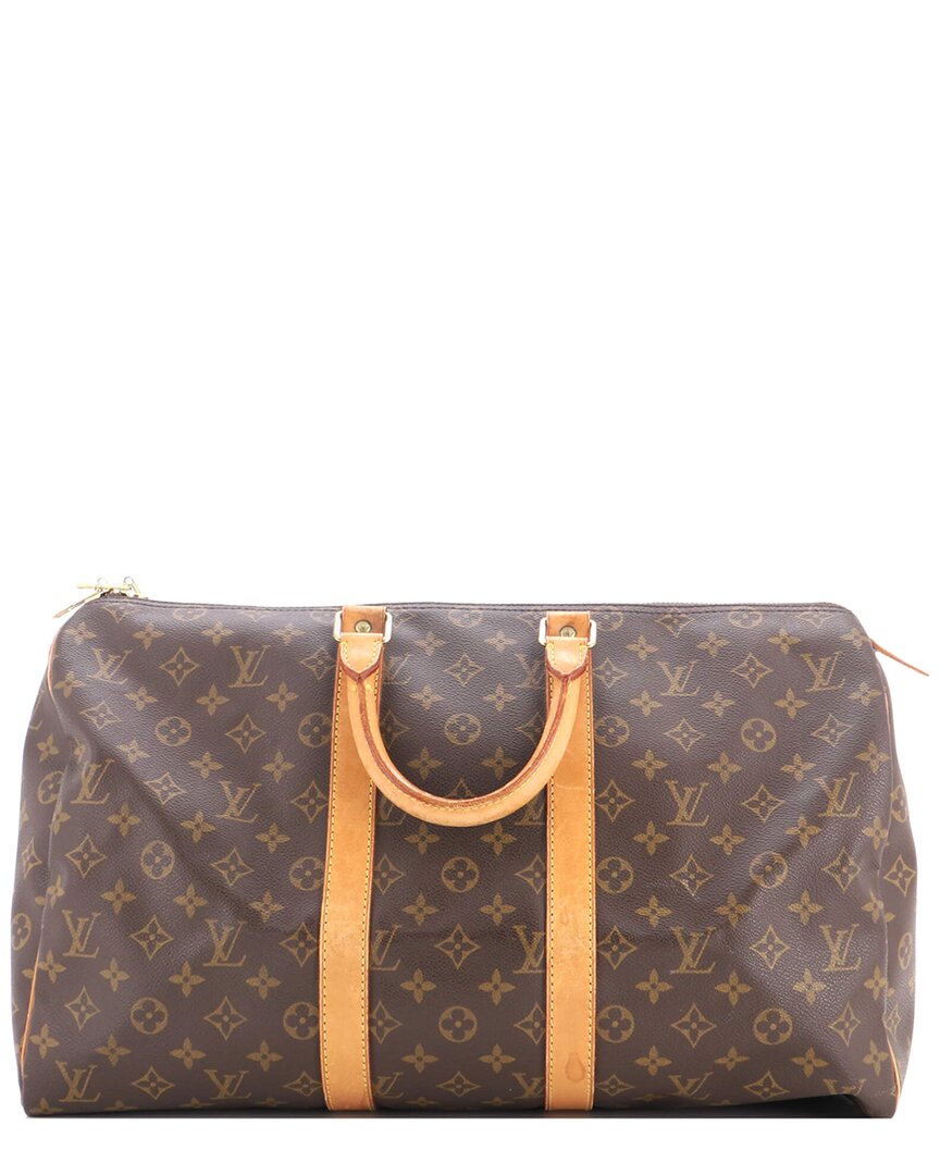 Pre-owned Louis Vuitton Brown Monogram Canvas Keepall Bag 45 (authentic Pre-loved)
