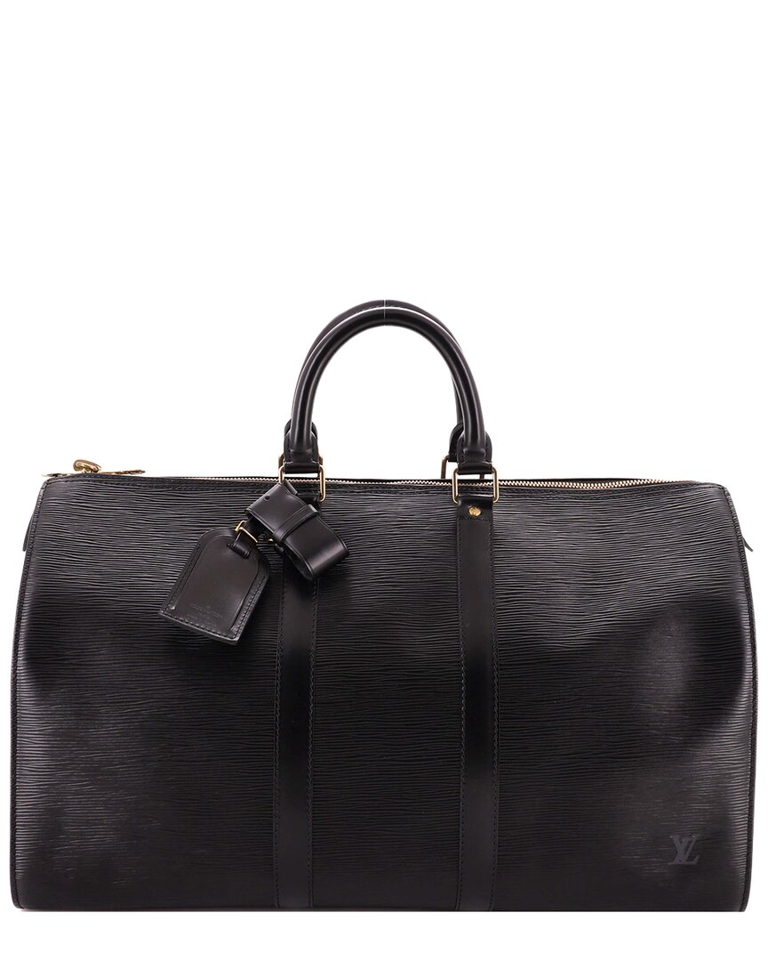 Pre-owned Louis Vuitton Black Epi Leather Keepall Bag 45 (authentic Pre-loved)