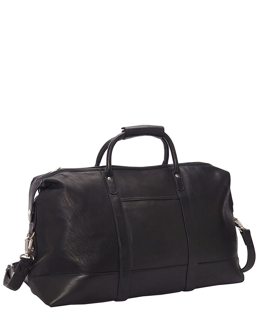 Le Donne Leather Classic Duffel Bag- Black