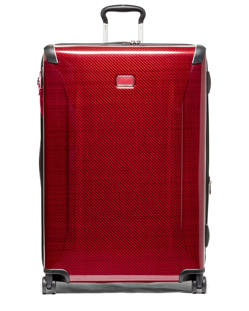 Tumi Tegra Lite Extended Trip Expandable Leather-trim Packing Case In Red