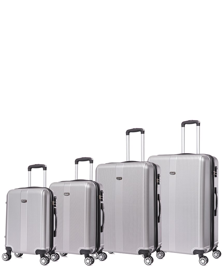 Toscano Ottimo 4pc Expandable Luggage Set In Grey