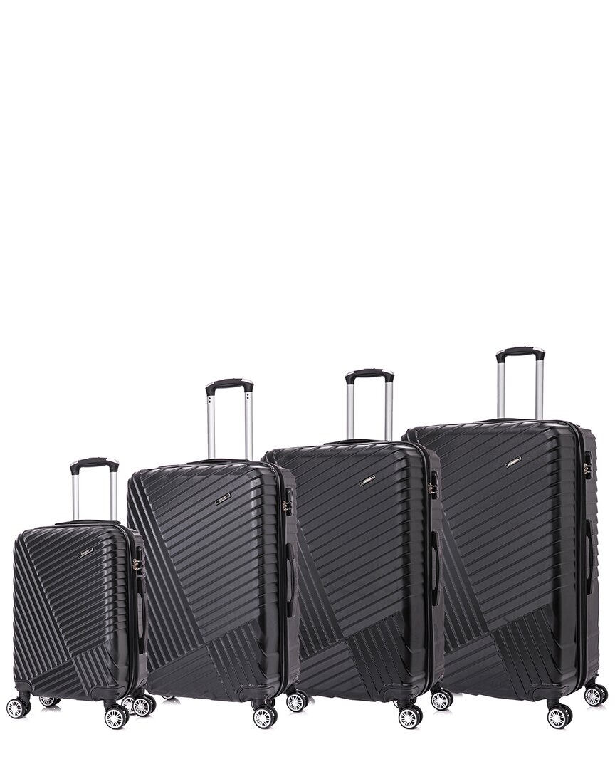 Toscano Prodigio 4pc Expandable Luggage Set In Black