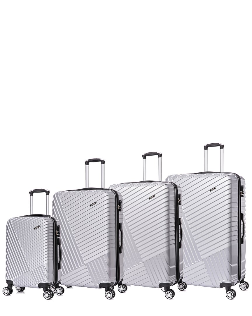 Toscano Prodigio 4pc Expandable Luggage Set In Silver