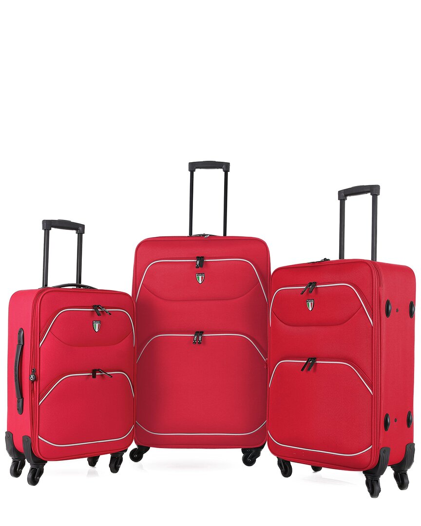 Tucci Ben Fatto 3pc Expandable Luggage Set In Gold