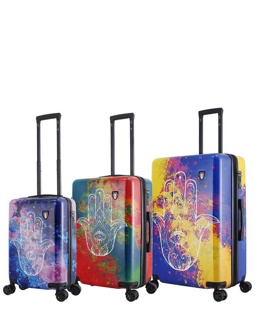 Tucci Exotic Hamsa 3pc Luggage Set