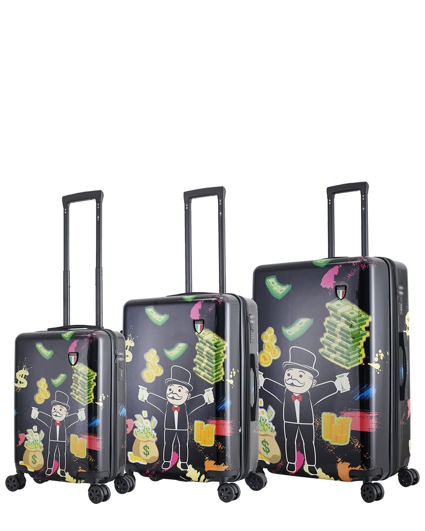 Tucci Money Man 3pc Luggage Set In Neutral