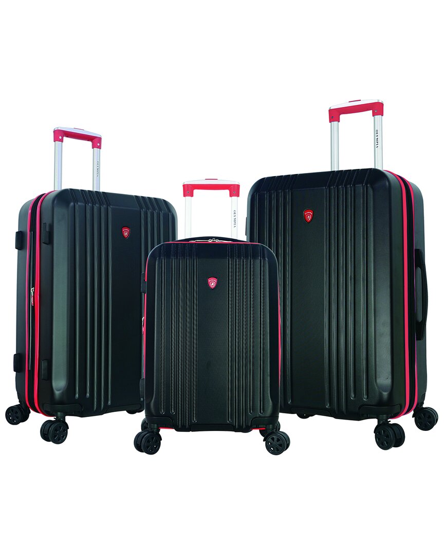 Olympia Usa Amari 3pc Expandable Luggage Set In Black
