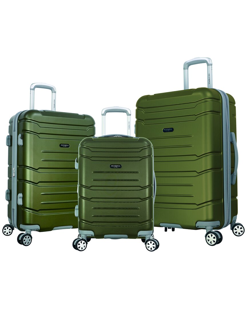 Olympia Usa Monaco 3pc Expandable Luggage Set In Green