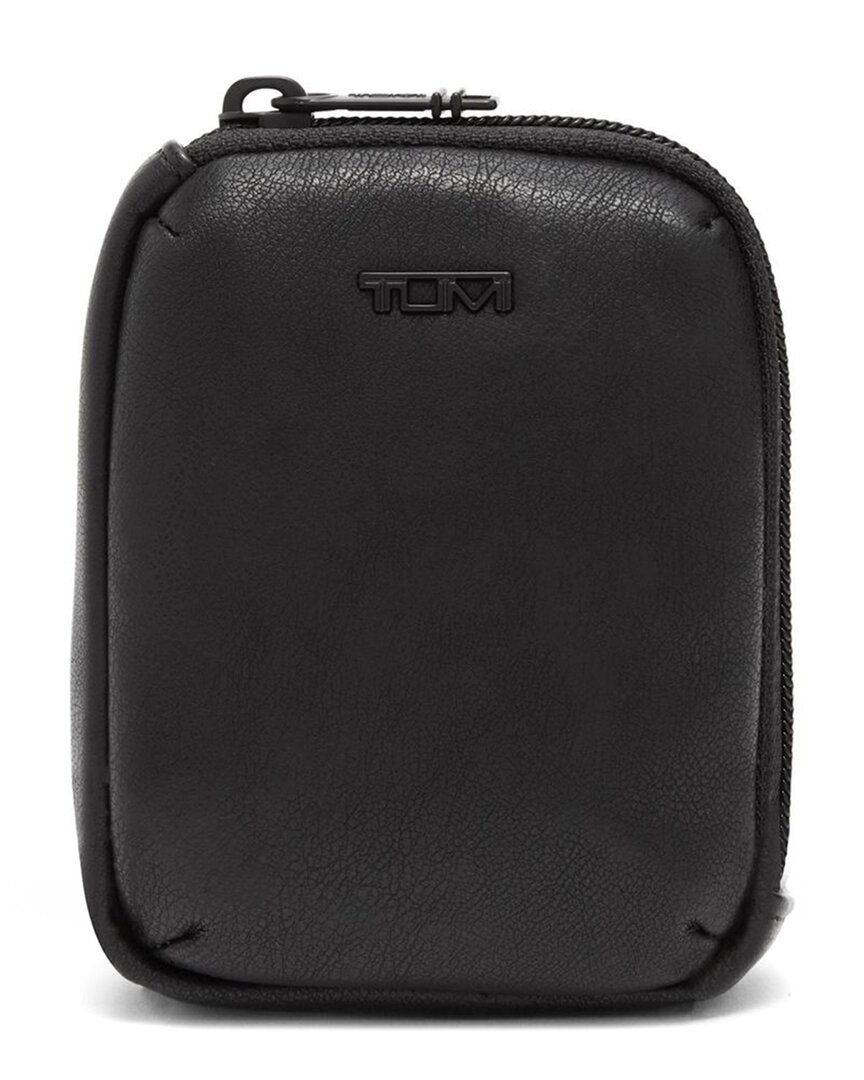 Tumi Travel Access Modular Accessory Leather Pouch In Black