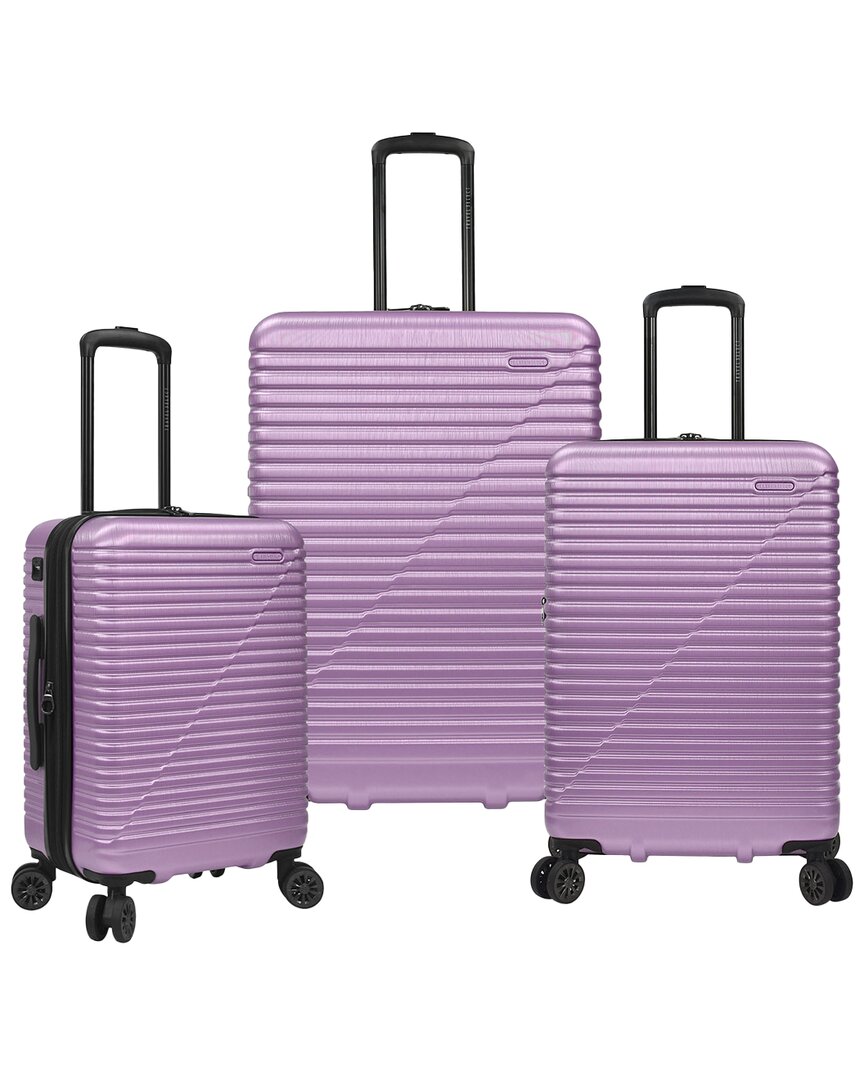 Shop Travel Select Sunny Side 3pc Hardside Spinner Luggage Set In Purple