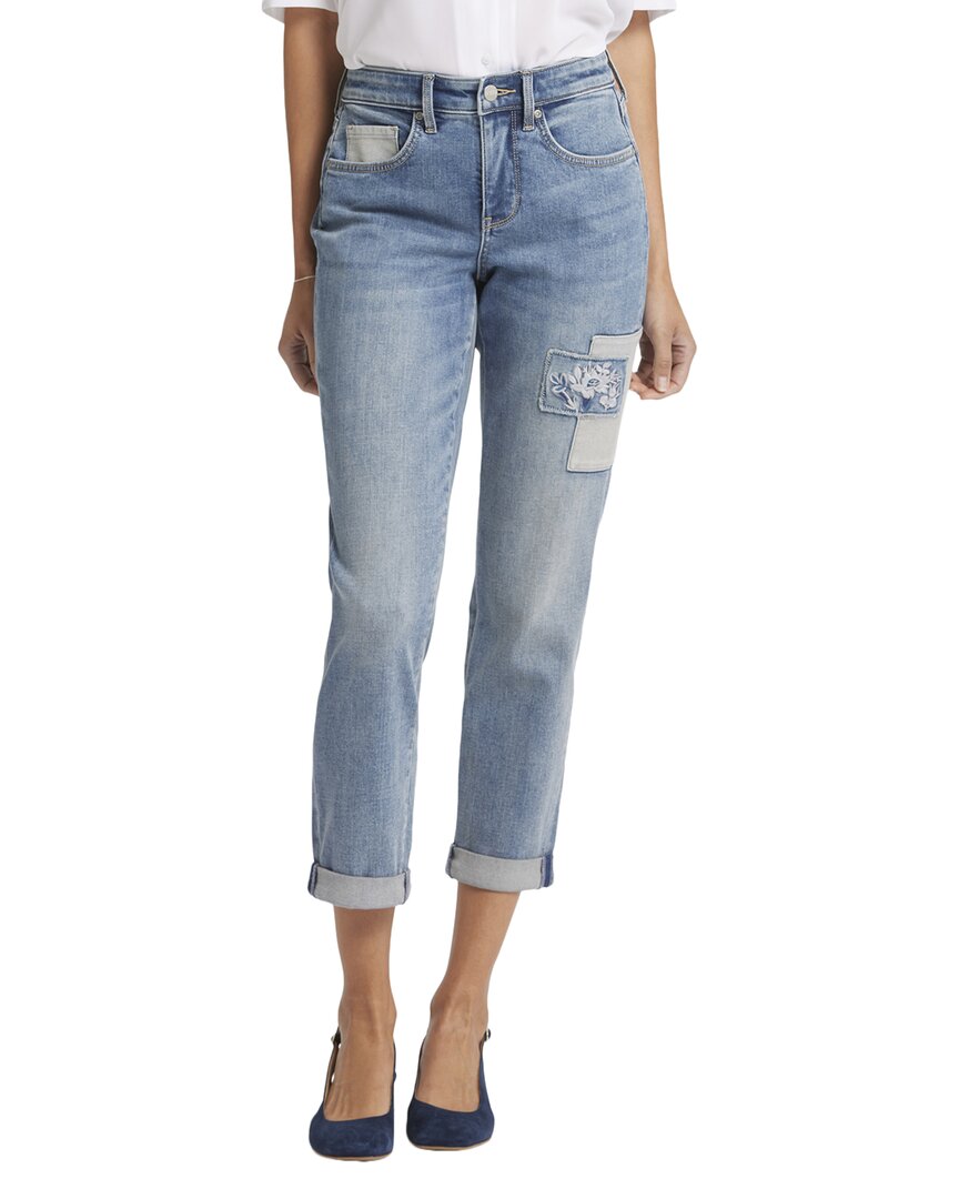 Nydj Petite Margot Indigo Stream Girlfriend Jean In Blue