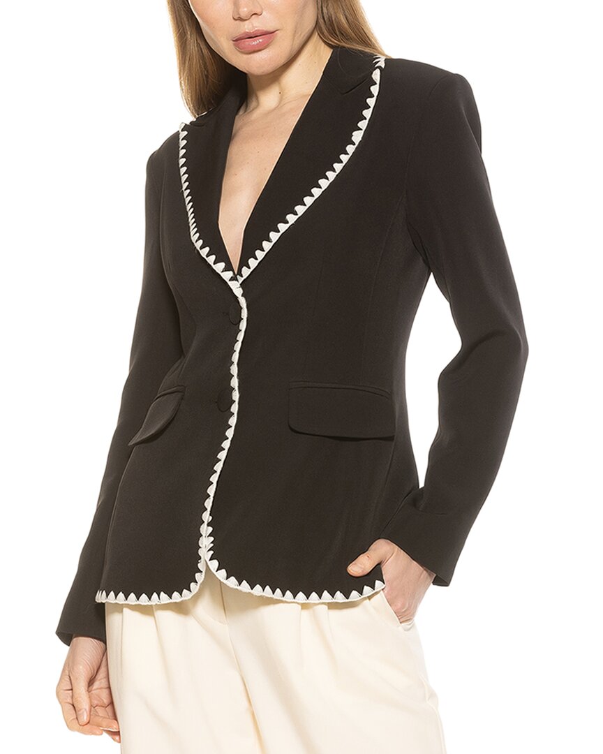 Alexia Admor Contrast Embroidered Blazer