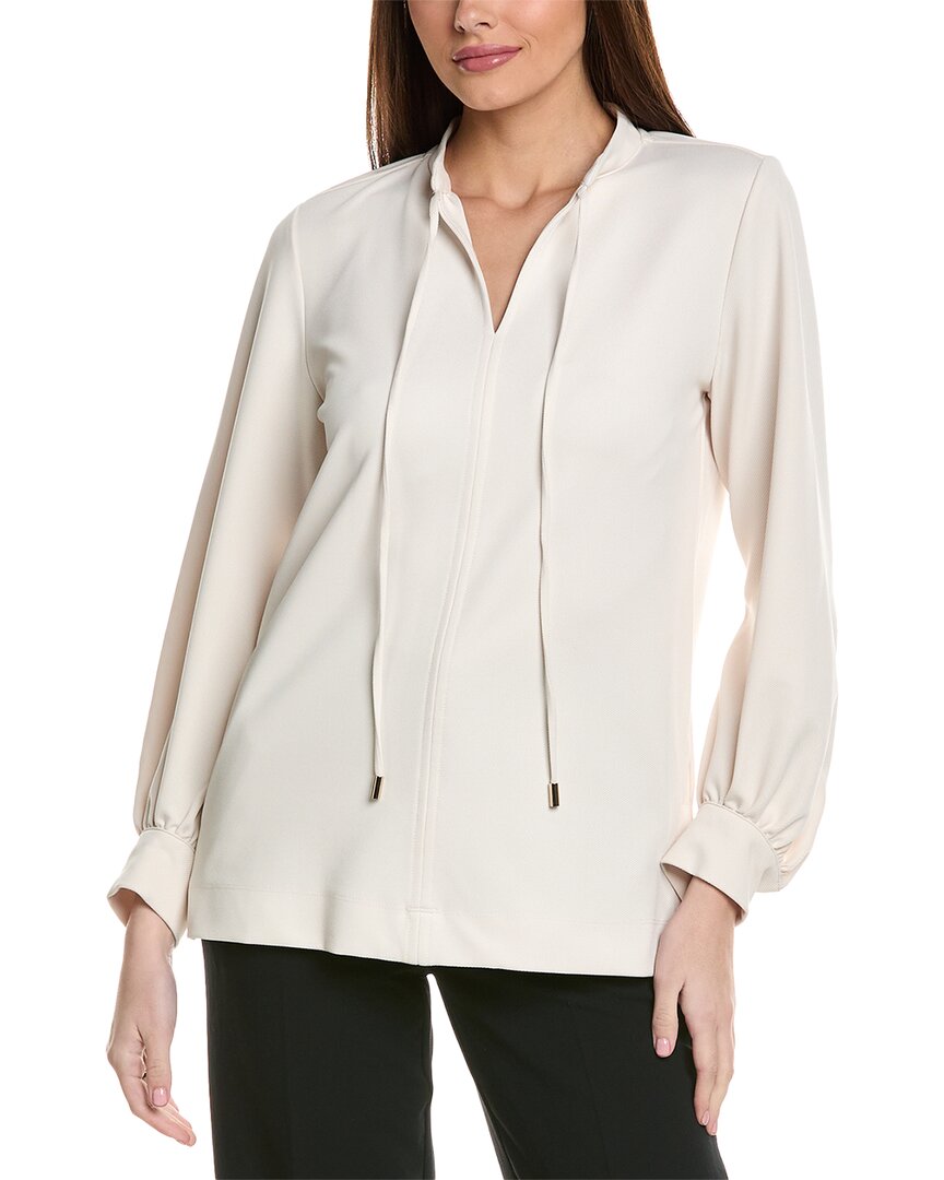 ANNE KLEIN ANNE KLEIN TIE NECK TUNIC