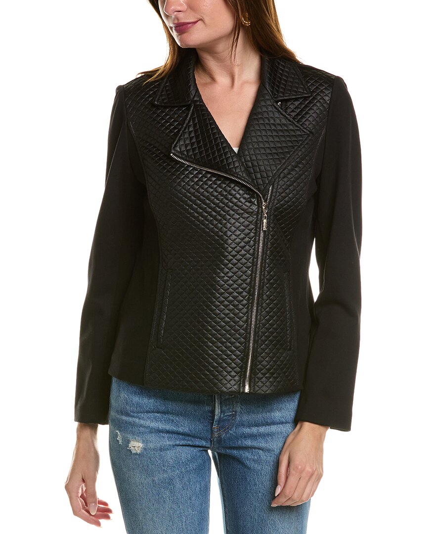 ANNE KLEIN ANNE KLEIN ASYMMETRIC MOTO JACKET