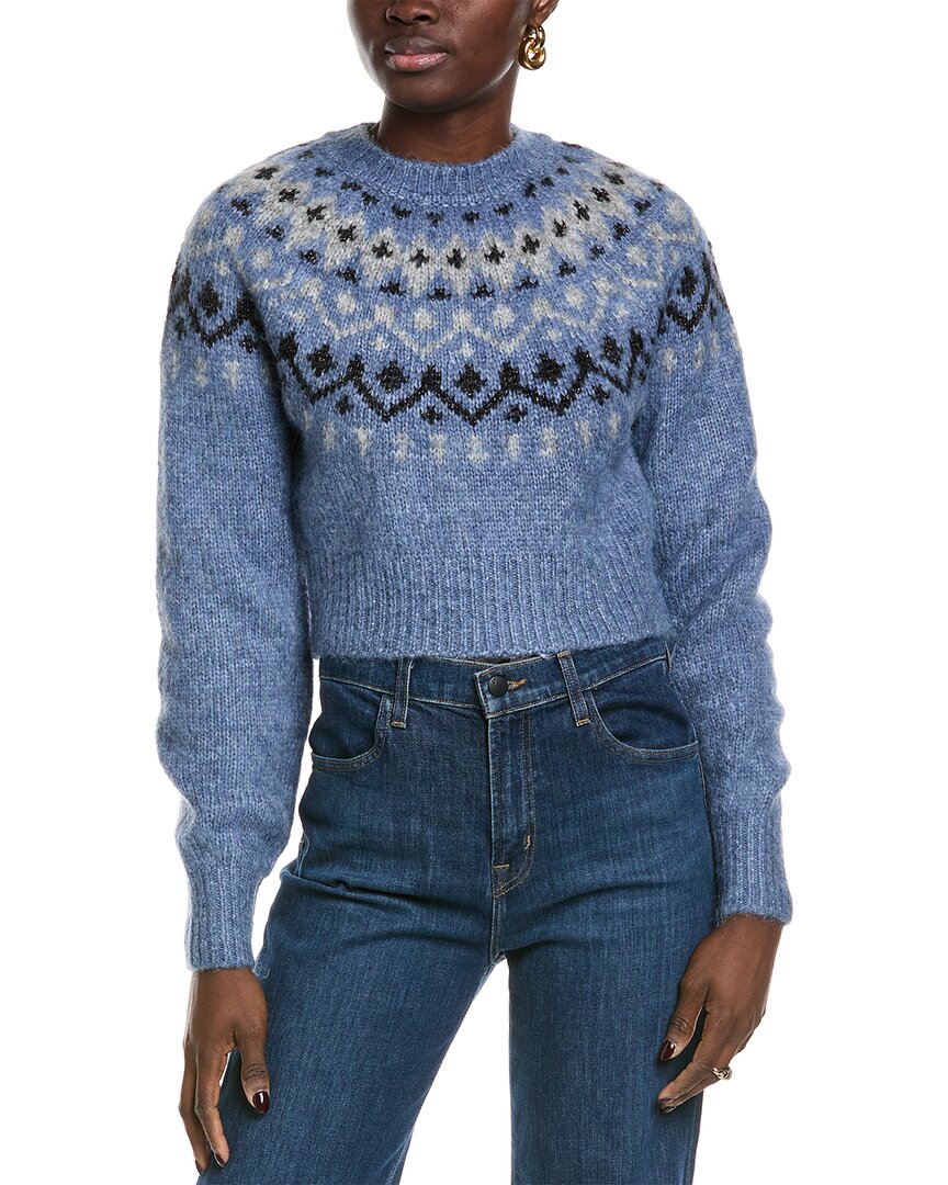 Toccin Lottie Fairisle Wool-blend Sweater In Blue