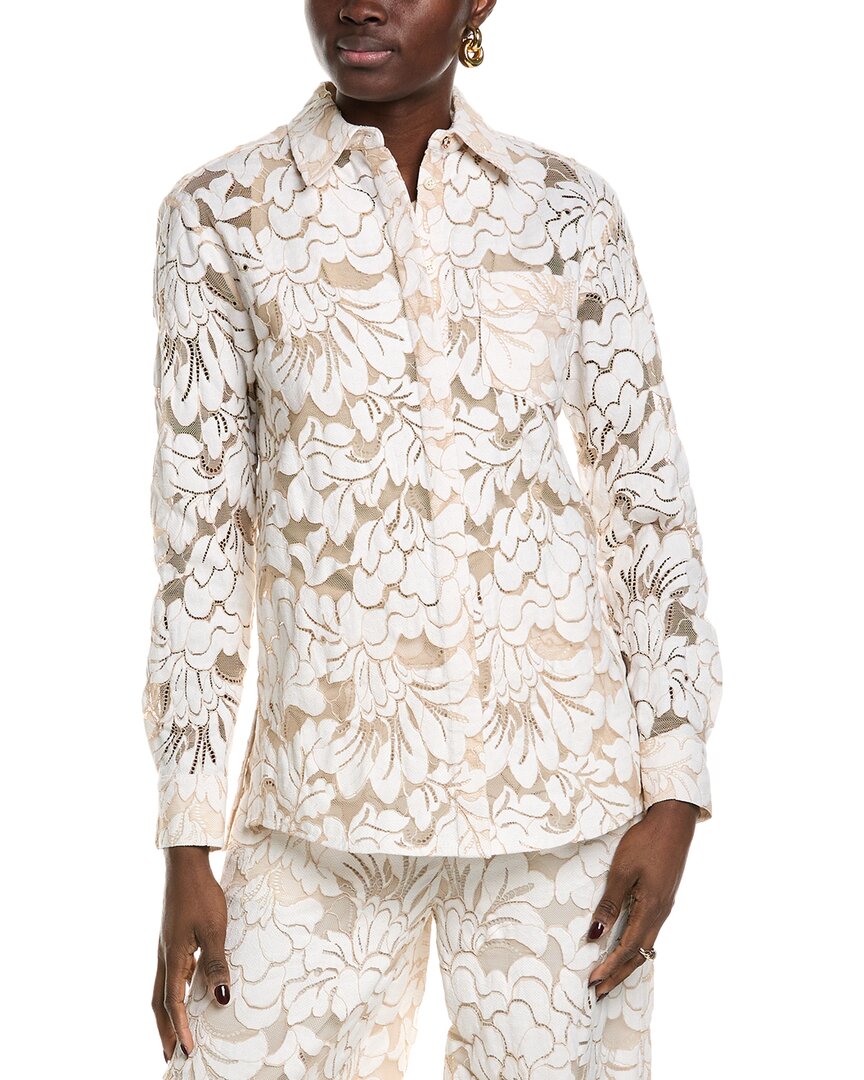 Toccin Riley Boyfriend Shirt In White