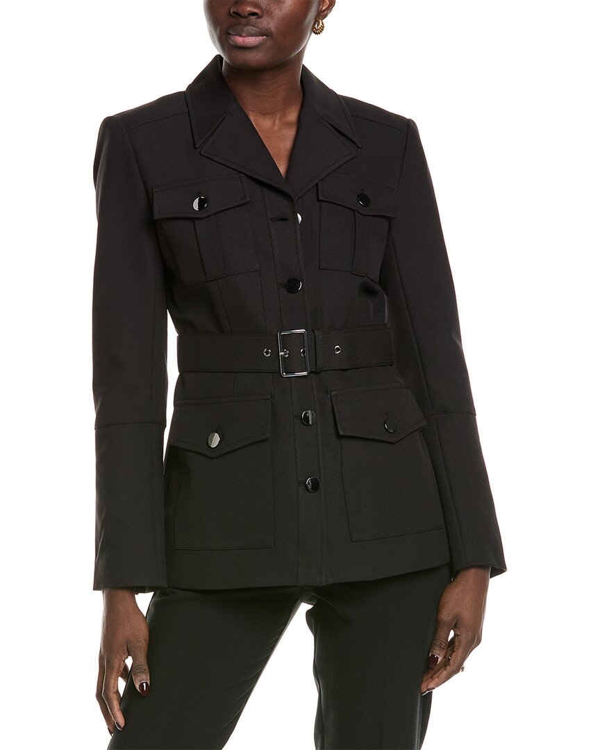 Toccin Charlie Safari Belted Blazer In Black