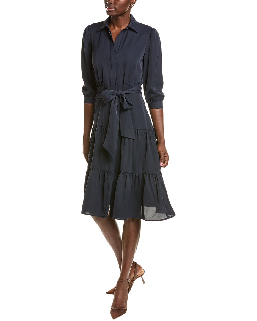 Nicole Miller Shirtdress In Blue