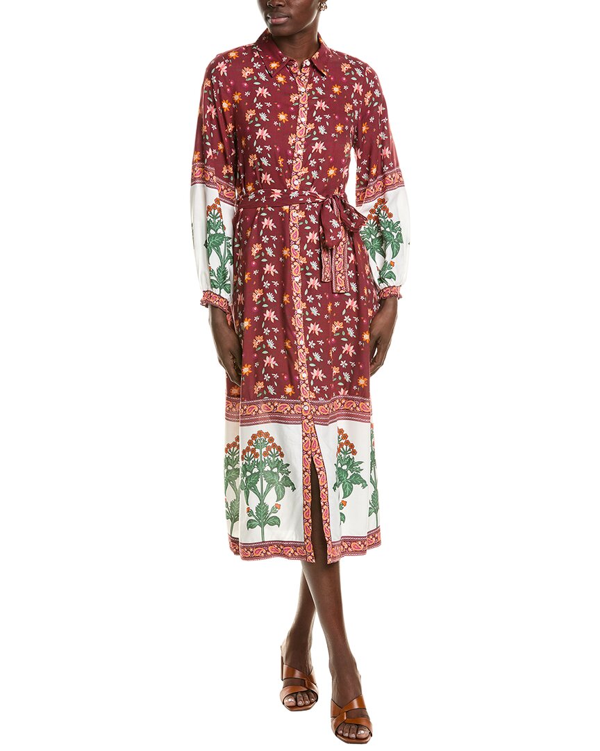 Garrie B Smocked Maxi Dress In Brown