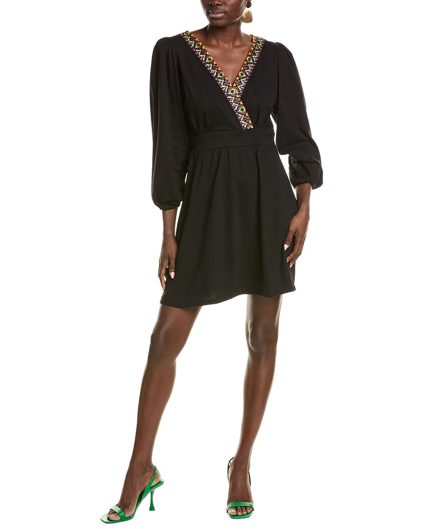 GARRIE B GARRIE B V-NECK MINI DRESS