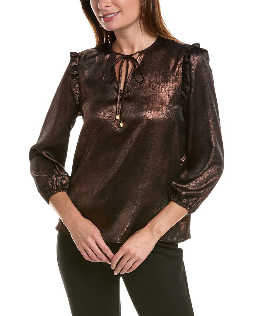 Nanette Lepore Nanette Metallic Top In Metallic
