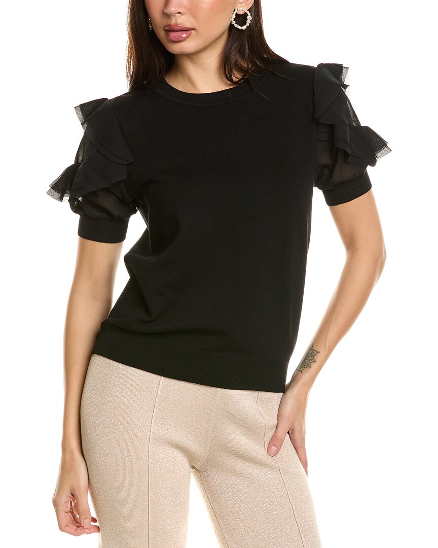 Nanette Lepore Nanette  Chiffon Sleeve Sweater