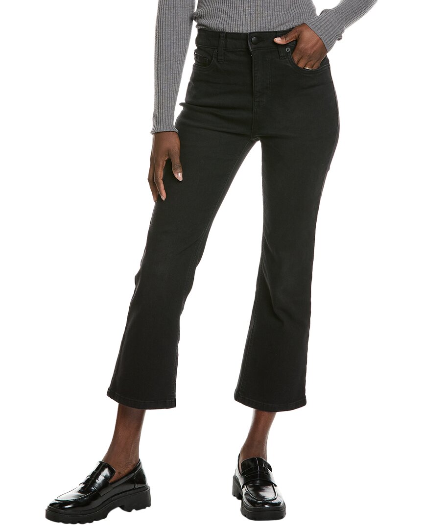 Kenneth Cole High-rise Cropped Kick Flare Jean In Black