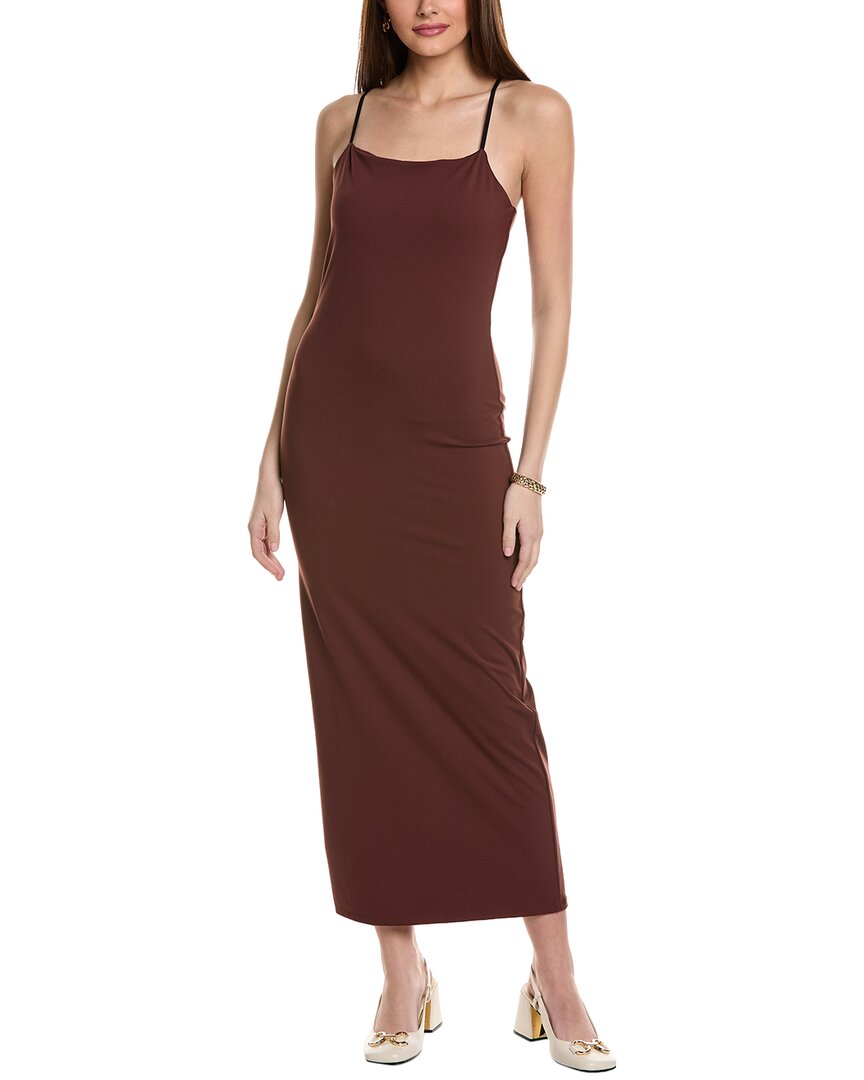 Kenneth Cole Maxi Slip Dress In Brown