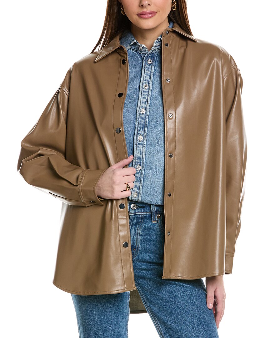 Kenneth Cole Oversized Shacket In Brown
