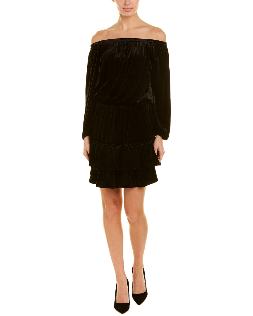 Image of Nicole Miller Silk-Blend A-Line Dress