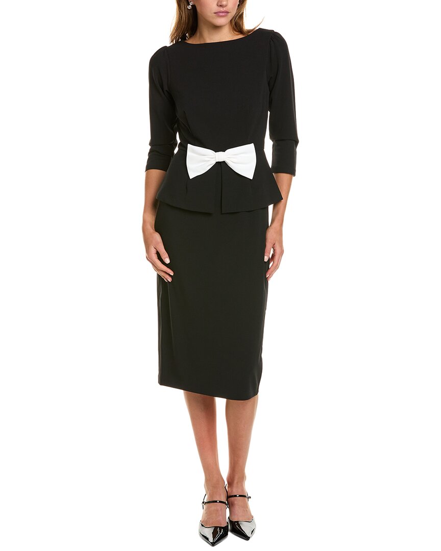 Alexia Admor Joyce Peplum Midi Sheath Dress In Black