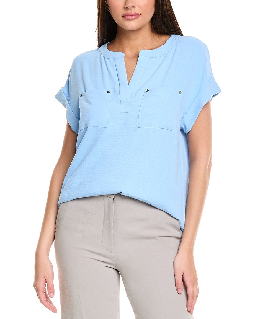 Jones New York Split Neck Cap Sleeve Bouse