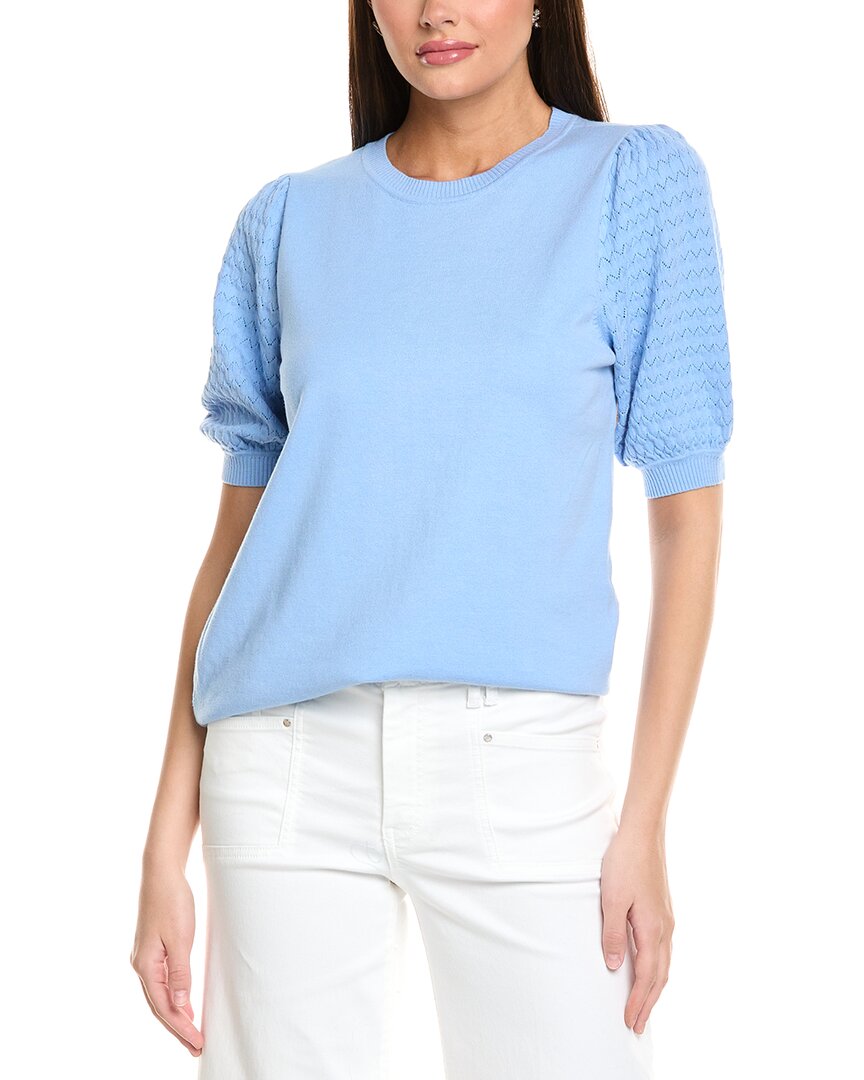 Jones New York Stitch Puff Sleeve Sweater