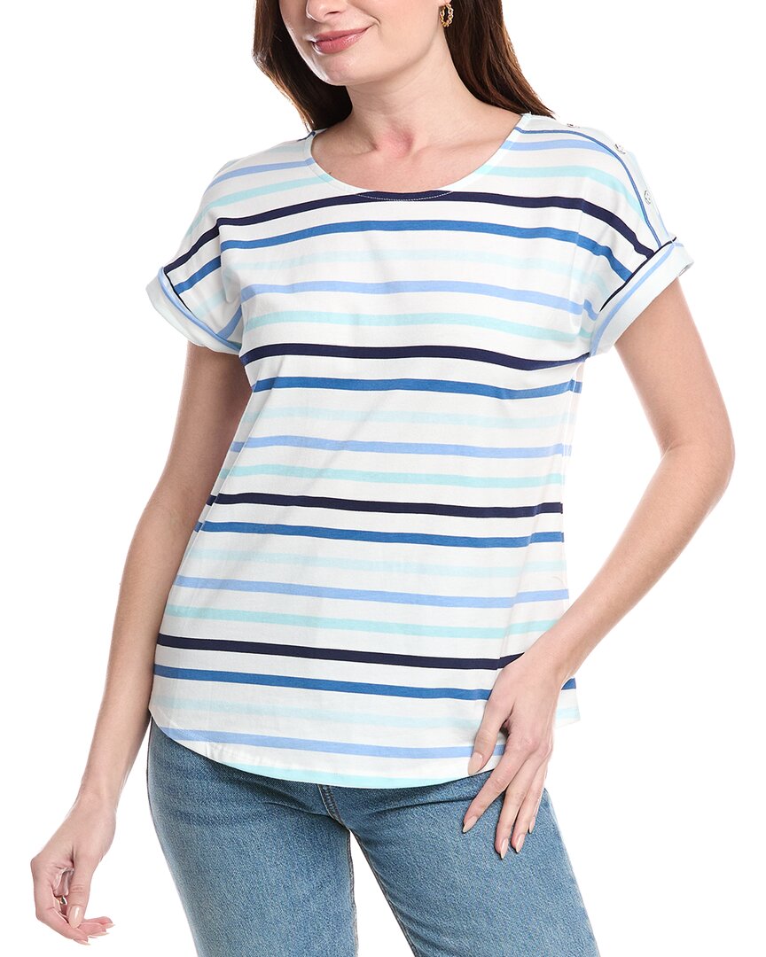Jones New York Extend Shoulder Top In Blue