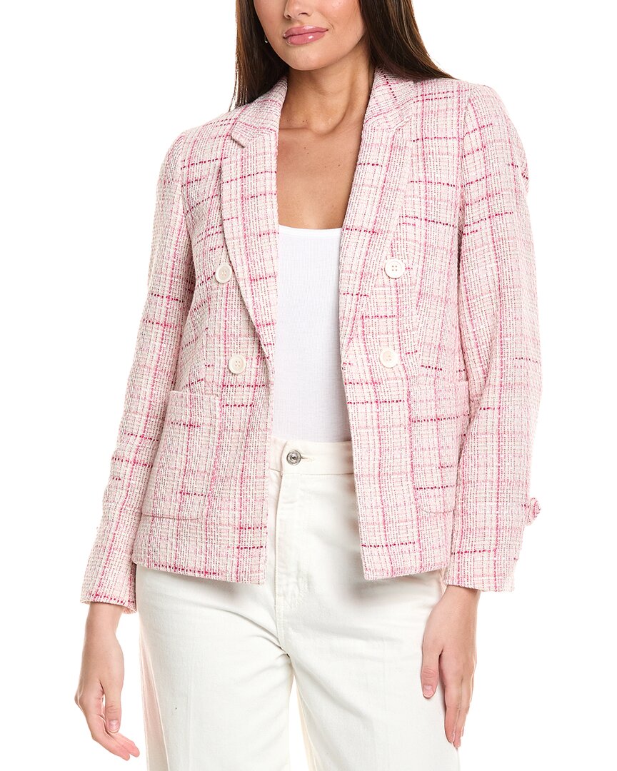 Shop Jones New York Notch Collar Jacket In Pink