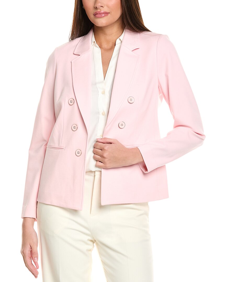 Shop Jones New York Faux Double-breasted Jacket In Pink