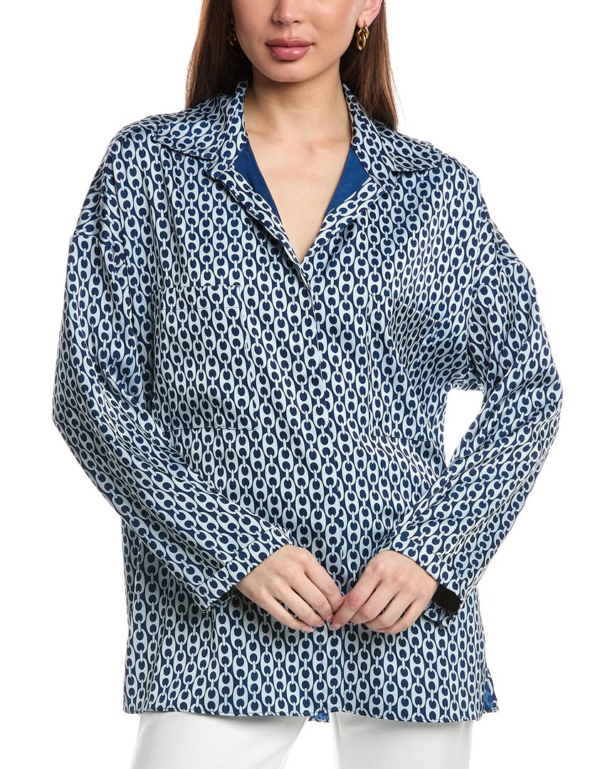 Flora Bea Nyc Briar Blouse In Navy